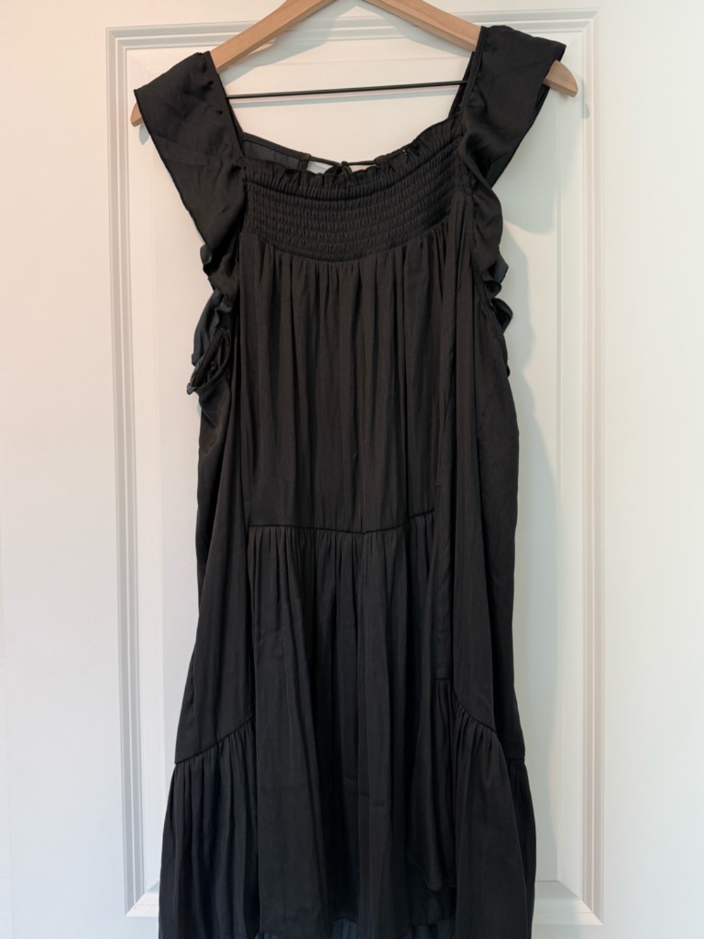 Free People Black Ruffle-Sleeve Women’s Dress
